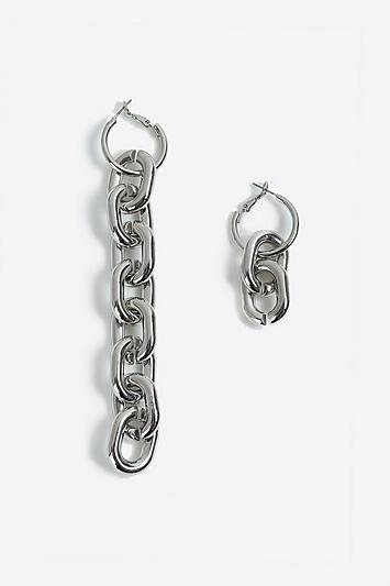 Topshop Asymmetric Chain Drop Earrings