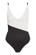 Topshop Ribbed Colour Block Swimsuit