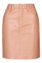 Topshop *draycott Leather Skirt By Unique
