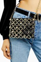 Topshop Dolly Gold Cage Cross Body Bag