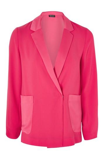 Topshop Satin Pocket Blazer Jacket