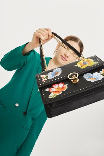 Topshop Scilla Embroidered Shoulder Bag