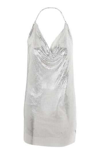 Topshop Chainmail Halter Neck Shift Dress