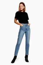 Topshop Petite Bleach Vintage Mom Jeans