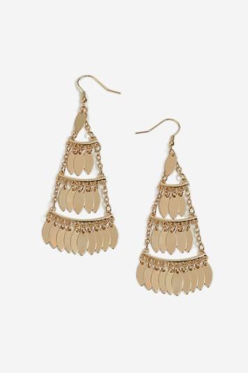 Topshop Layered Oval Drop Earrings