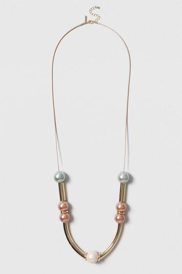 Topshop Mixed Pearl Rope Necklace