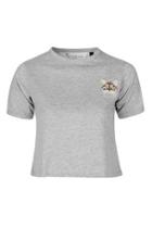 Topshop Cat Embroidered Crop Tee By Tee And Cake