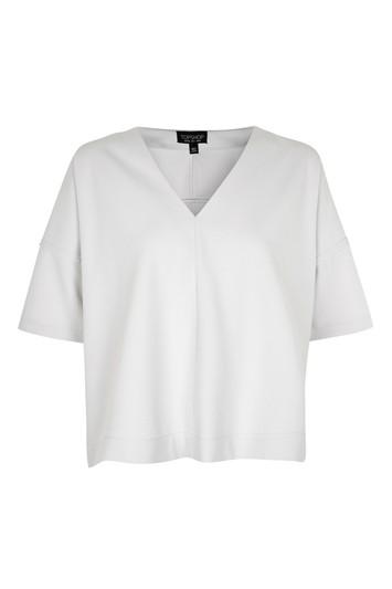 Topshop Scuba Seam V-neck T-shirt