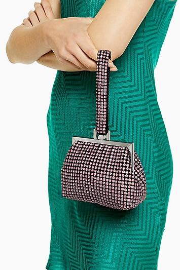 Topshop Glitz Diamante Pink Grab Bag