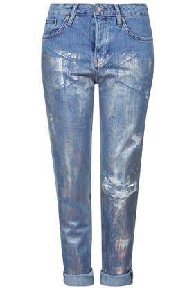 Topshop Moto Metallic Hayden Jeans