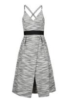 Topshop Monochromatic Jacquard Midi Dress