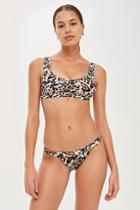 Topshop Leopard Bikini Top