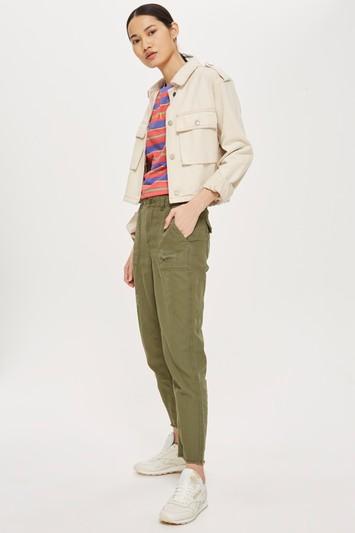 Topshop Tall Khaki Utility Pants