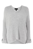 Topshop Ribbed Cashmere Sweater