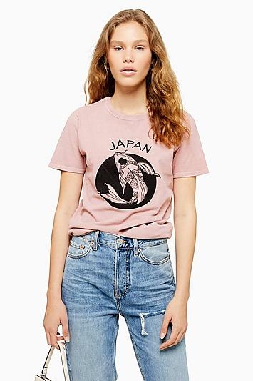 Topshop Japan Koi T-shirt