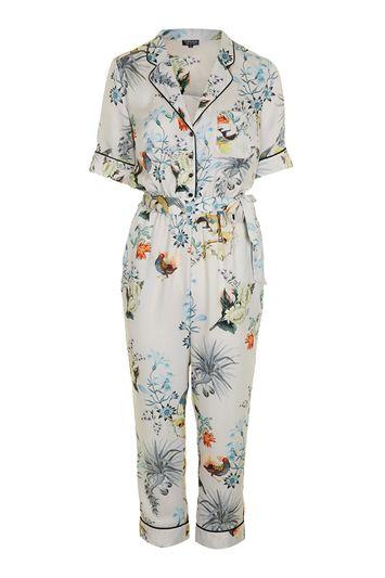 Topshop Oriental Print Jumpsuit