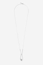 Topshop Engraved Tube Pendant Necklace
