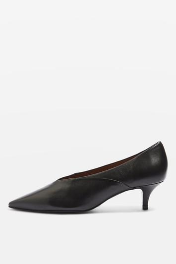 Topshop Jackie V-cut Kitten Heels