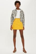 Topshop Mustard Denim Skirt