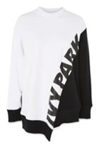 Topshop Asymmetric Logo Sweatshirt By Ivy Park