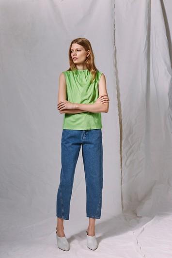 Topshop Ruch Neck Tank Top