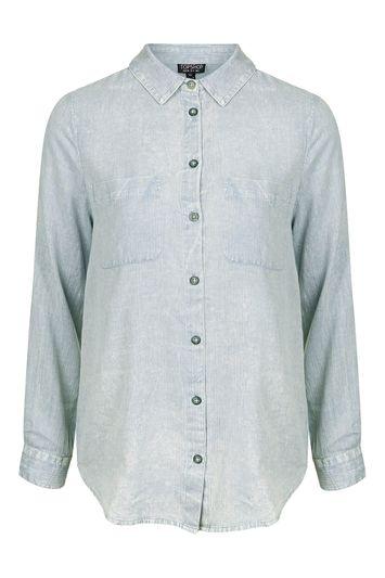 Topshop Bleach Chambray Shirt