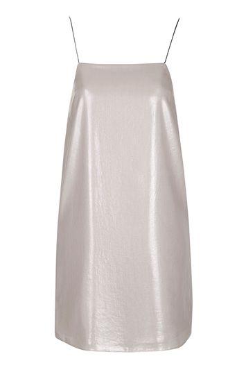 Topshop Metallic Strappy Mini Dress