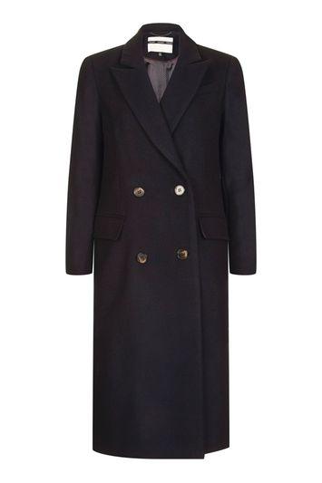 Topshop Double Breasted Midi Coat