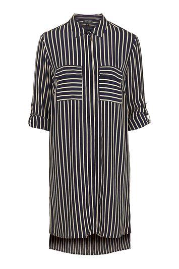 Topshop Oversized Stripe Shirt Dress