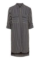 Topshop Oversized Stripe Shirt Dress