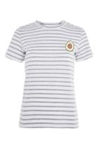 Topshop *avocado Embroidered T-shirt By Glamorous