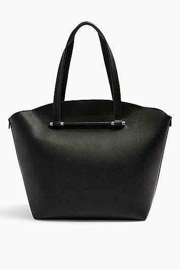 Topshop Tye Black Shopper Tote Bag