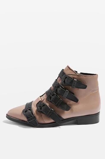 Topshop Andi Multi Buckle Ankle Boots