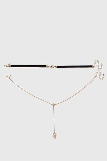 Topshop Fatima Hand Drop Choker