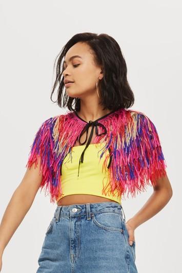 Topshop Festival Angelica Fringed Cape