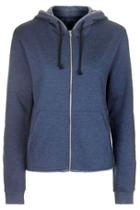 Topshop Frayed Hem Zip Up Hoodie