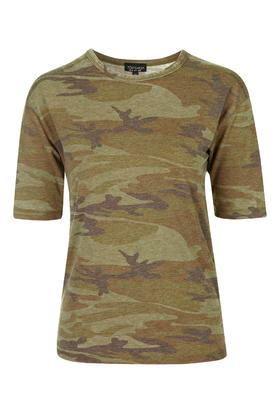 Topshop Camo Burnout Tee