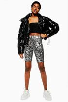 Topshop Foil Snake Cycling Shorts By We Own The Night