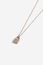 Topshop *padlock Ditsy Necklace