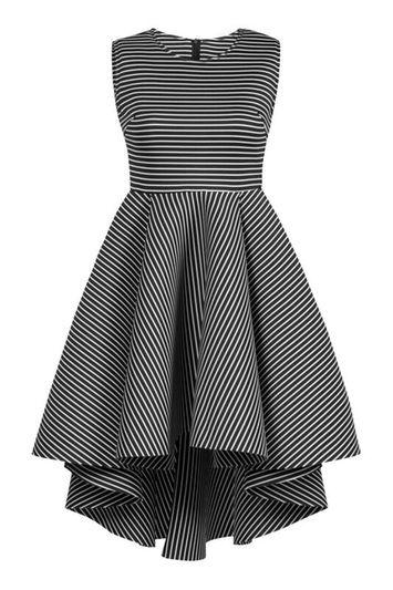 Topshop *neoprene Striped Dress By Twist X Turn