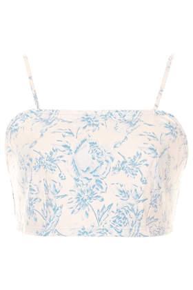 Topshop Moto Pastel Floral Bralet
