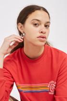 Topshop Petite 'southern State' Rainbow Sweatshirt