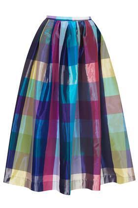 Topshop **limited Edition Taffeta Picnic Midi Skirt