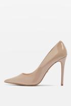 Topshop Grammer Patent Pointed Heel Court Shoes