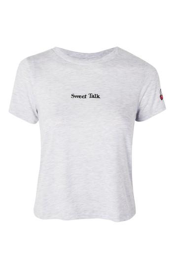Topshop Tall 'sweet Talk' Motif T-shirt