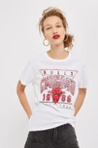 Topshop 'bulls Chicago' Slogan T-shirt By Unk X Topshop
