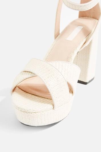 Topshop Leah Cross Strap Platform Heel Sandals