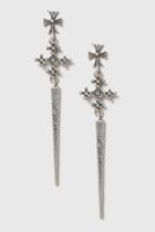 Topshop Engraved Cross Earrings