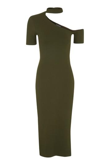 Topshop Asymmetric Choker Dress