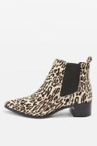 Topshop Amy-rose Leopard Print Ankle Boots